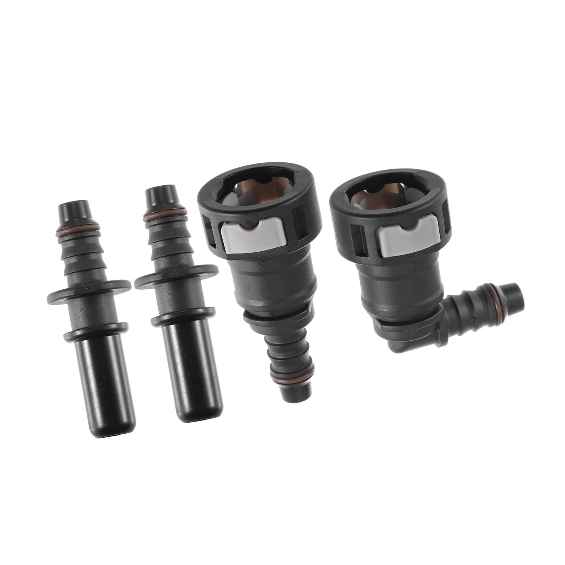 A ABSOPRO 2 Satz 15/32 Zoll 11,8 mm SAE auf 25/64 Zoll 10 mm Nylon-Kraftstoffleitungsschlauch Schnellverschluss-Anschluss Trennschlauch gerade 90 Grad Artikelaustausch von A ABSOPRO