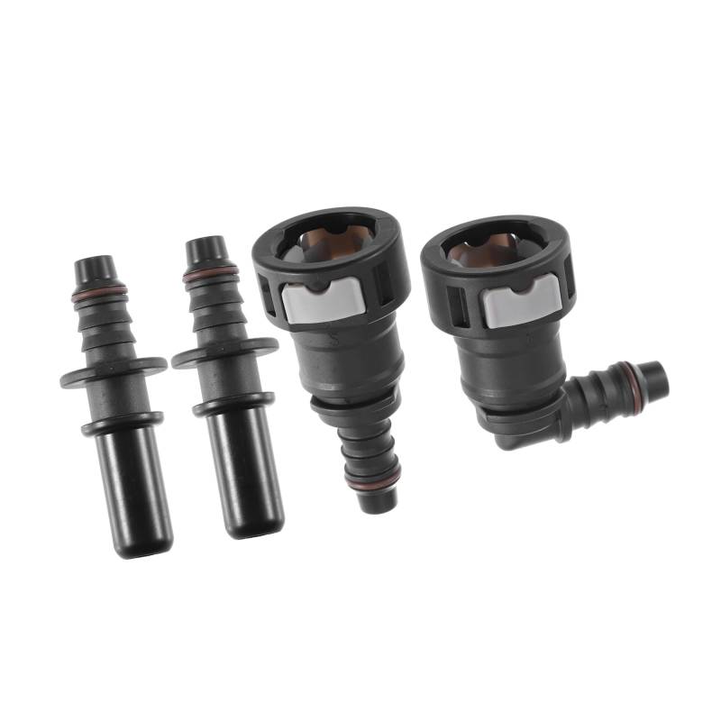 A ABSOPRO 2 Satz 15/32 Zoll 11,8 mm SAE auf 25/64 Zoll 10 mm Nylon-Kraftstoffleitungsschlauch Schnellverschluss-Anschluss Trennschlauch gerade 90 Grad Artikelaustausch von A ABSOPRO