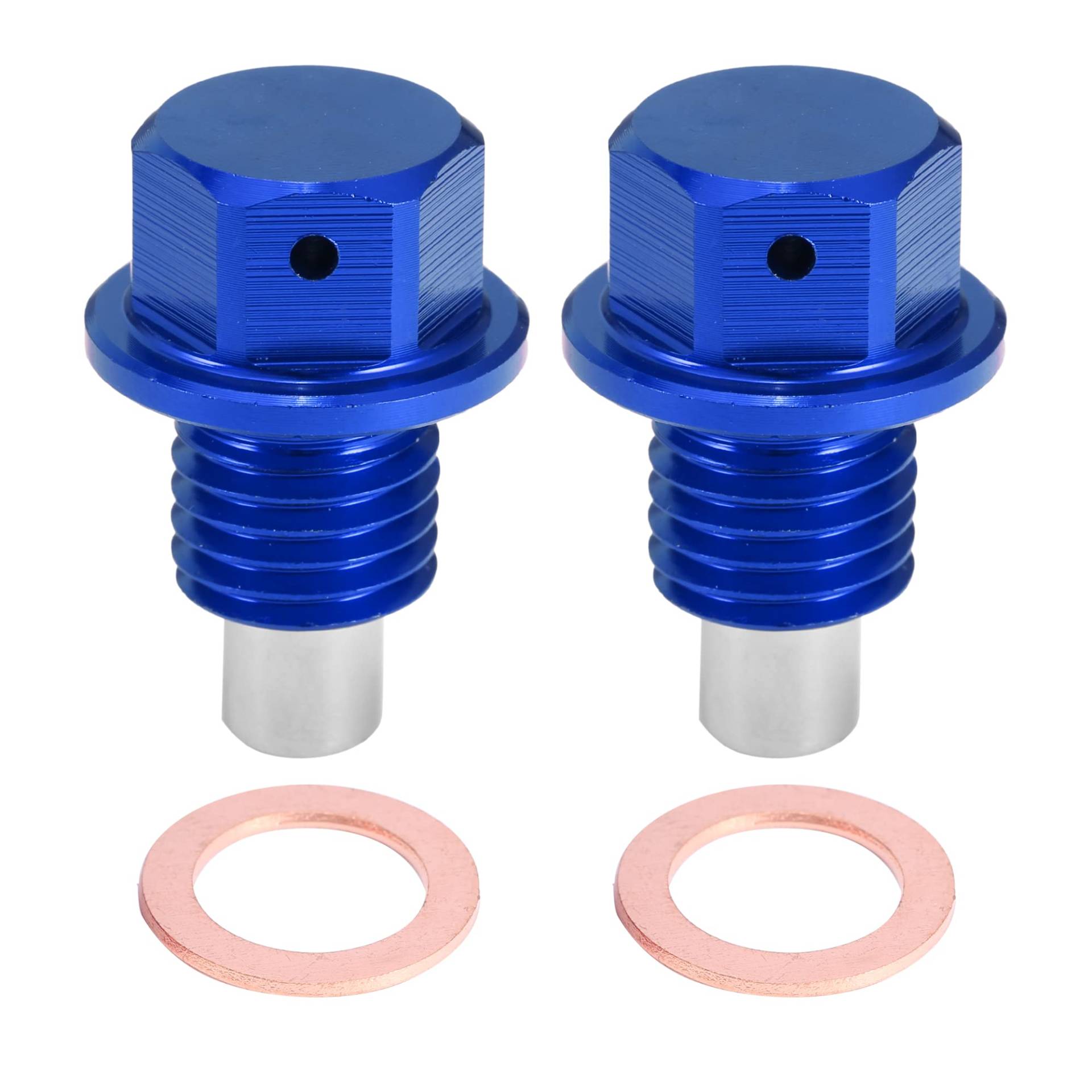 A ABSOPRO 2 Stücke Ölablassschraube M12x1,5 Ölablassschraube mit Dichtring Auto Ölschraube Kit Ölwannenwanne Blau von A ABSOPRO