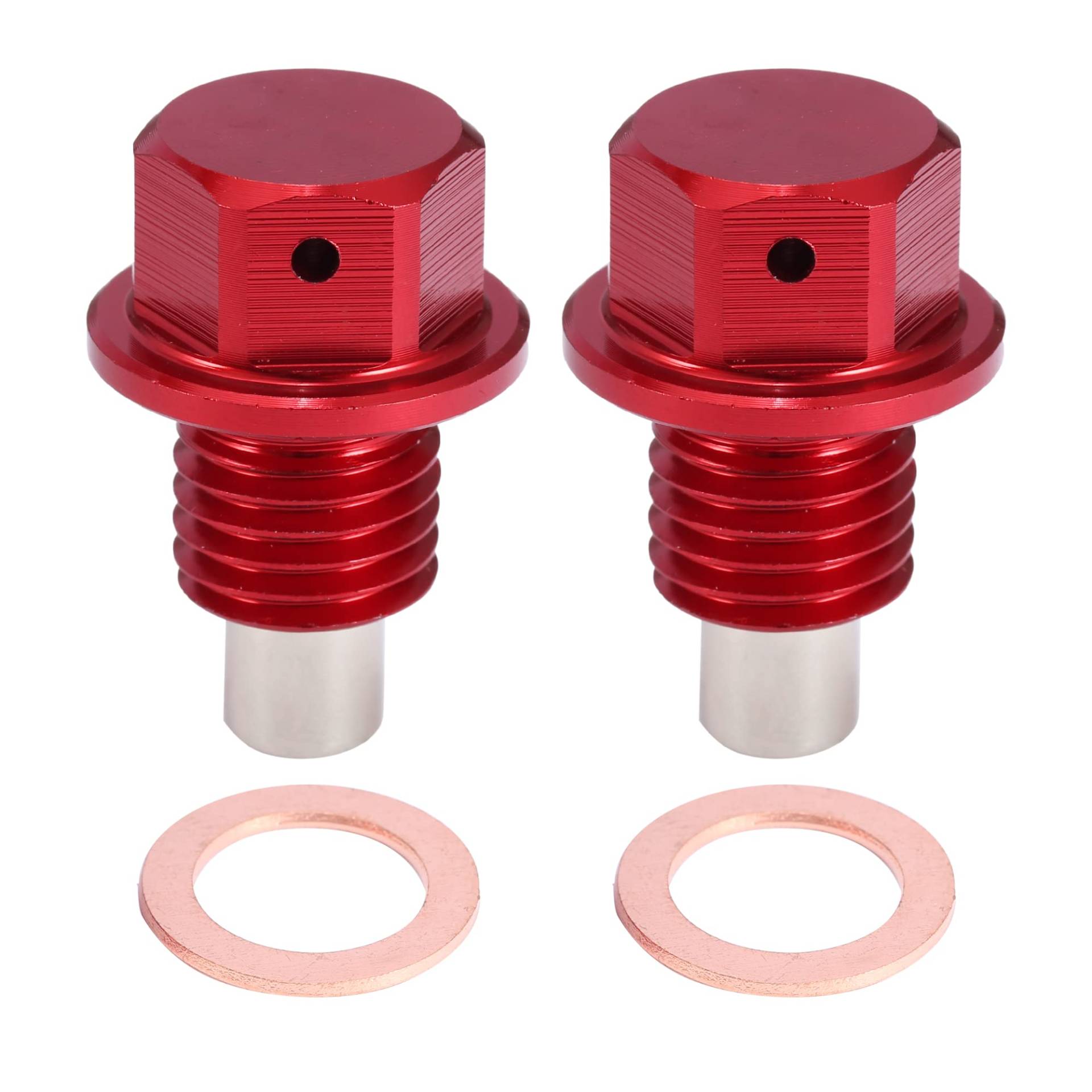 A ABSOPRO 2 Stücke Ölablaßschraube M12x1,5 Ölablassschraube mit Dichtring Aluminiumlegierung Ölwannenwanne Rot A ABSOPRO 2 Stücke Ölablaßschraube M12x1,5 Ölablassschraube mit Dichtring Aluminiumlegierung Ölwannenwanne Rot von A ABSOPRO