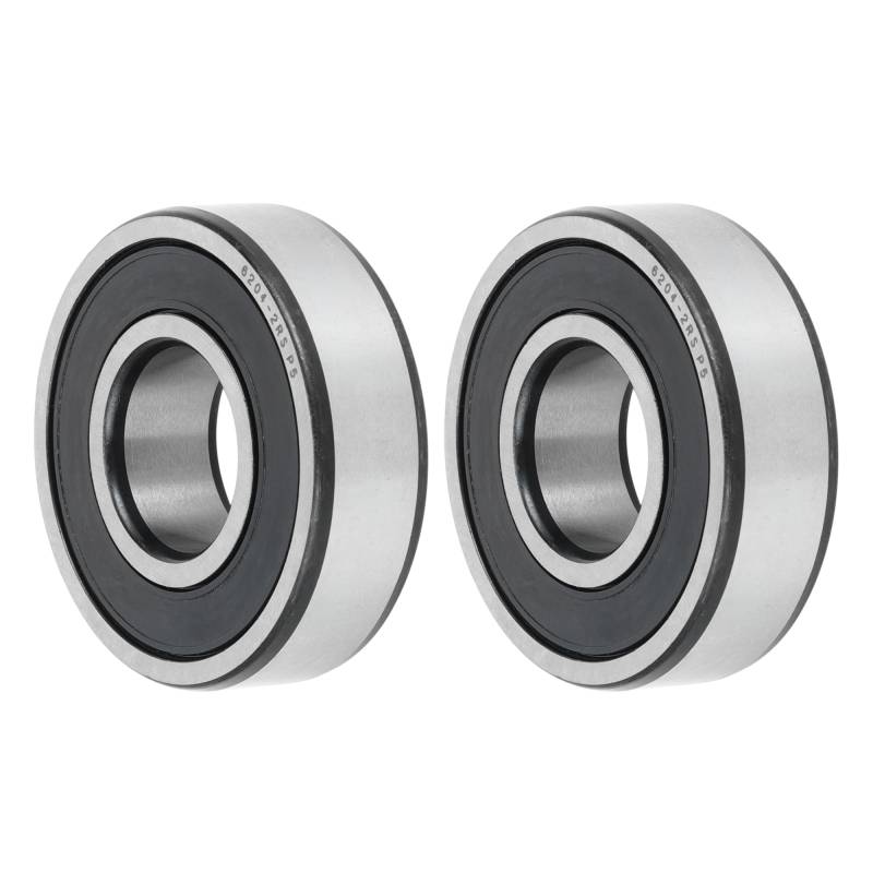 A ABSOPRO 2 Stück 6204 Rillenkugellager P5 20x47x14mm Kugellager Geschmierte Lager Langlebig Schwarz Silberfarben Tretroller Skateboard Rad Artikelaustausch von A ABSOPRO