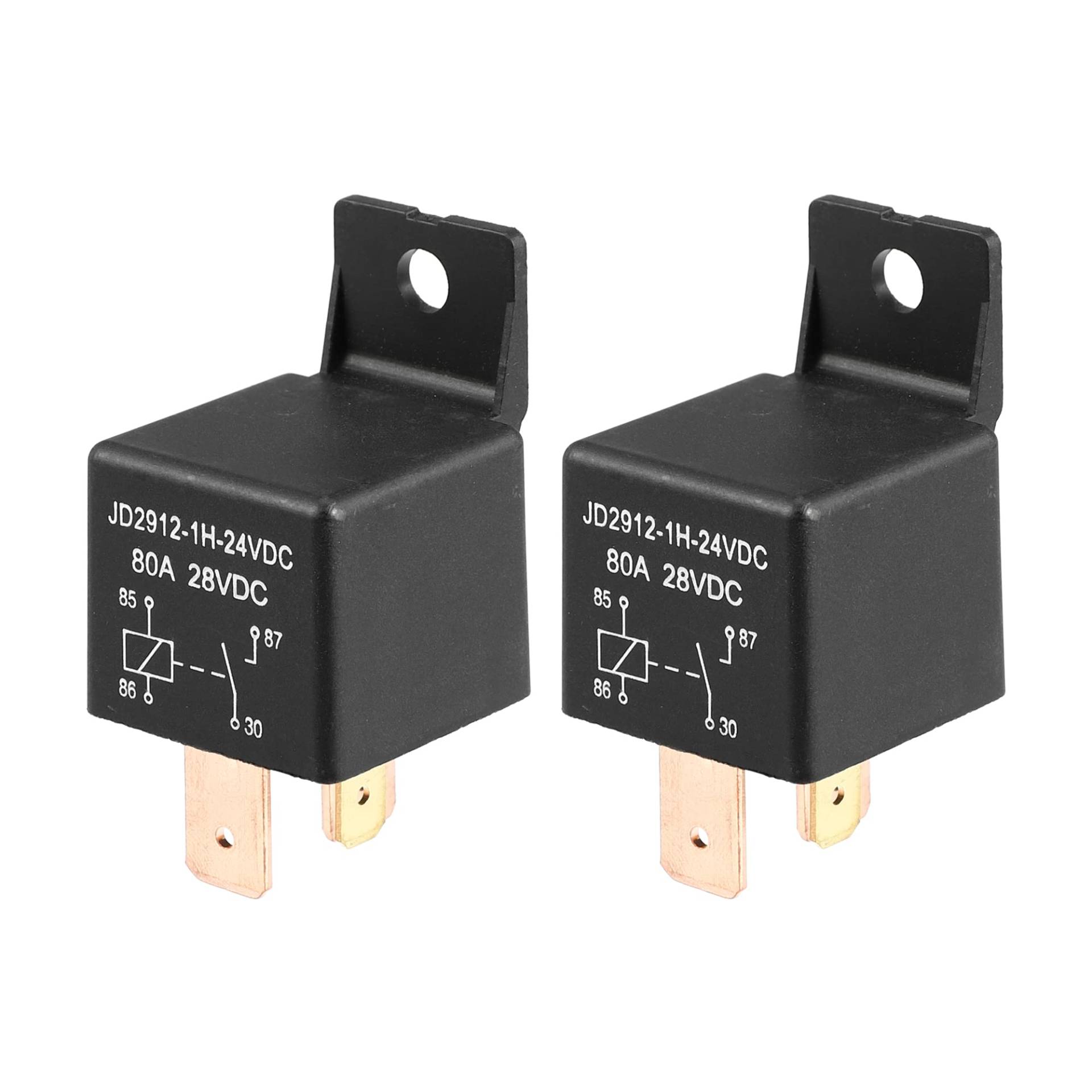 A ABSOPRO 2 Stück Auto Relais 4 Stifte 24V 80Amp SPST Modell JD2912-1H-24VDC 80A 28VDC A ABSOPRO 2 Stück Auto Relais 4 Stifte 24V 80Amp SPST Modell JD2912-1H-24VDC 80A 28VDC von A ABSOPRO