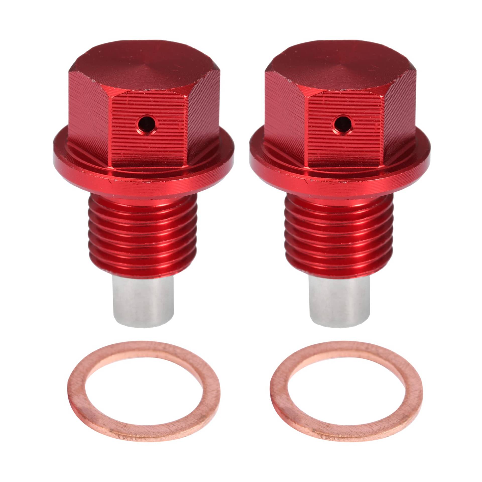 A ABSOPRO 2 Stück Ölablassschraube M12x1,25 Ölablaßschraube Ölablaßschraube Aluminiumlegierung Universal Ölwanne Rot A ABSOPRO 2 Stück Ölablassschraube M12x1,25 Ölablaßschraube Ölablaßschraube Aluminiumlegierung Universal Ölwanne Rot von A ABSOPRO