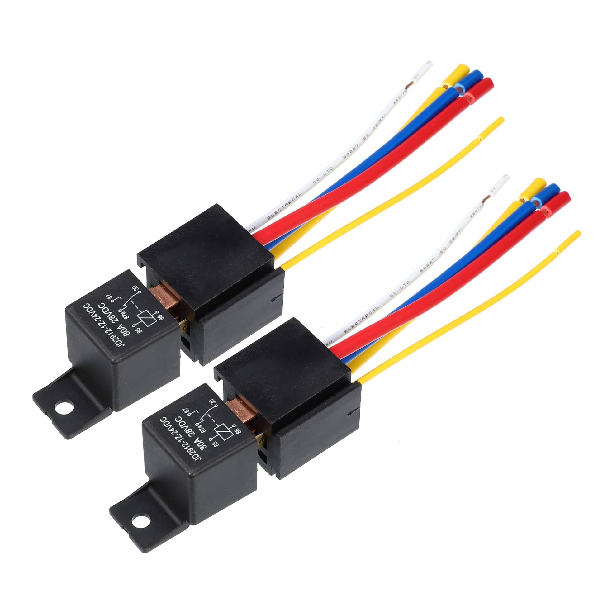 A ABSOPRO 2 Stücke Auto Relais mit Steckdose Kabelbaum 5 Stifte 24V 80Amp Modell JD2912 A ABSOPRO 2 Stücke Auto Relais mit Steckdose Kabelbaum 5 Stifte 24V 80Amp Modell JD2912 von A ABSOPRO