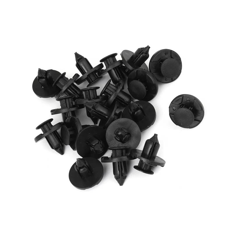 A ABSOPRO 20 Stück Auto Niet Türverkleidungsclips 8mm Verschluss Kunststoff Schwarz von A ABSOPRO