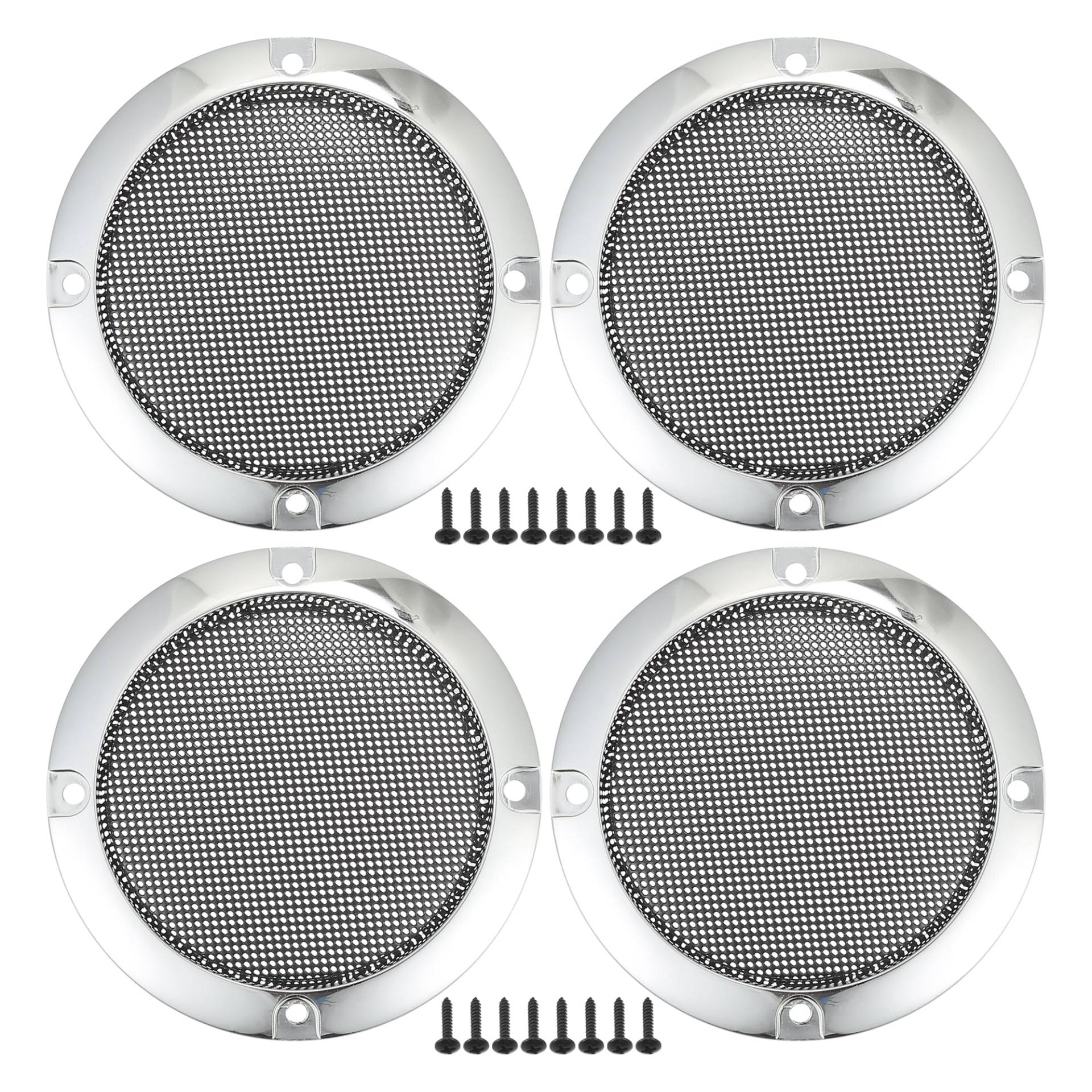 A ABSOPRO 3" Auto Lautsprecher Gitterabdeckung Mesh Rund mit Schrauben Silberfarben - 4 Stück A ABSOPRO 3" Auto Lautsprecher Gitterabdeckung Mesh Rund mit Schrauben Silberfarben - 4 Stück von A ABSOPRO