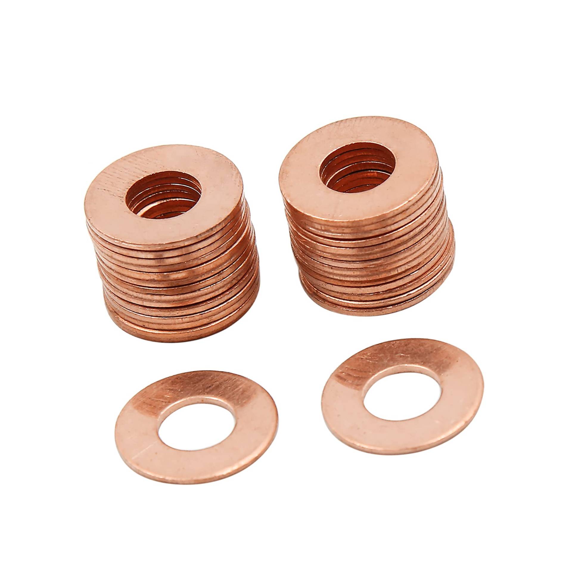 A ABSOPRO 30 Stück Kupfer Flache Scheiben Universal M8 x 18mm x 1mm Dichtung Ringe A ABSOPRO 30 Stück Kupfer Flache Scheiben Universal M8 x 18mm x 1mm Dichtung Ringe von A ABSOPRO