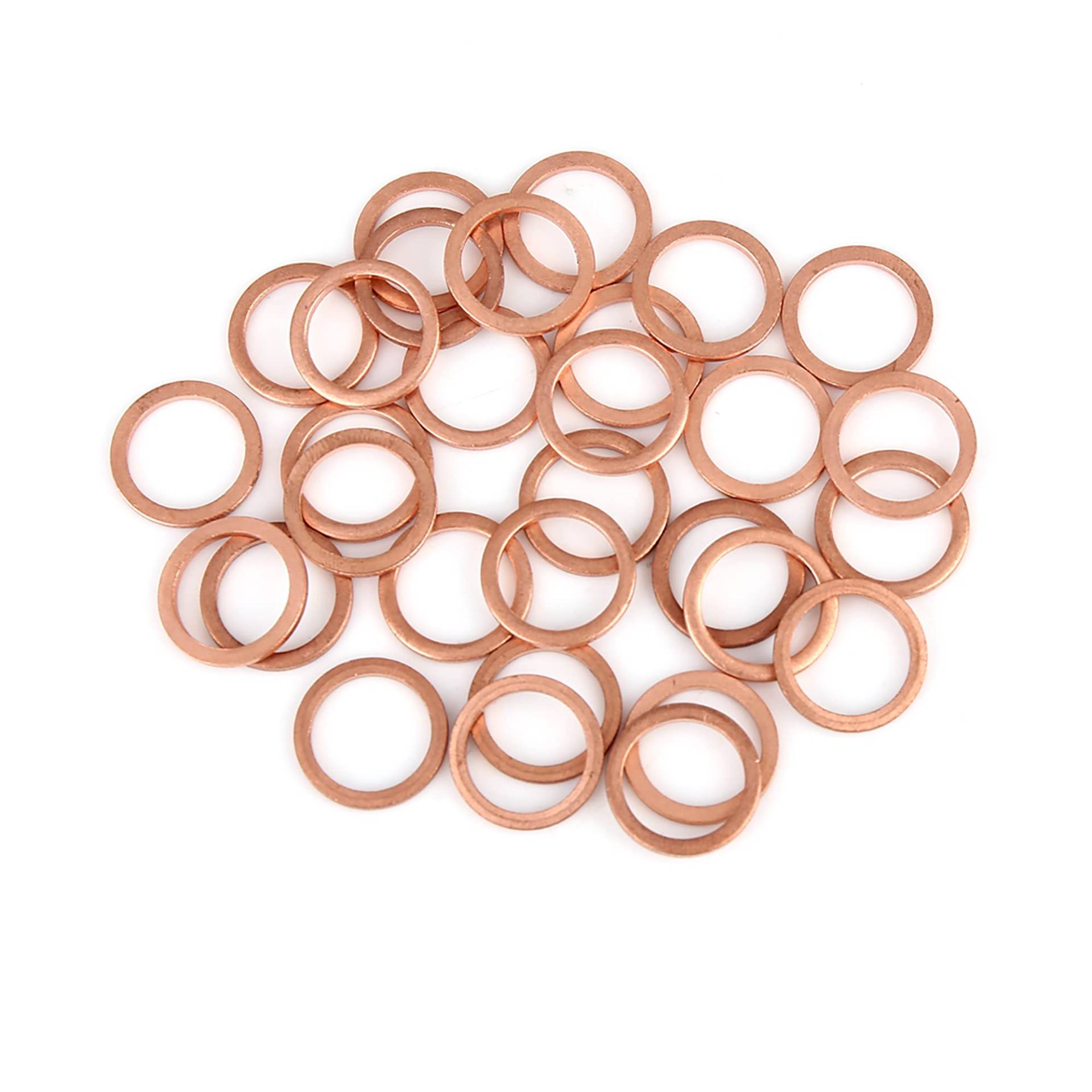 A ABSOPRO 30 Stück Kupfer Scheibe Ersatz 12 x 16 x 1.5mm Flache Dichtung Ring A ABSOPRO 30 Stück Kupfer Scheibe Ersatz 12 x 16 x 1.5mm Flache Dichtung Ring von A ABSOPRO