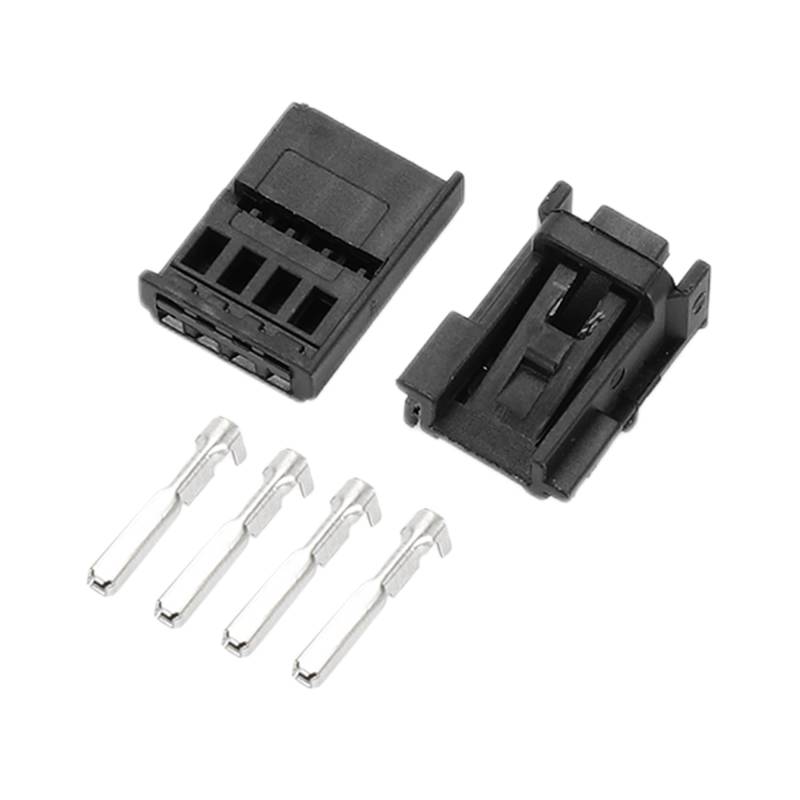 A ABSOPRO 4 Pin Power Tailgate Window Switch Connector Stecker Nr. 8K0973754B Weibliche Drahtanschluss Stecker für VW für Audi Kunststoff Schwarz 1 Set von A ABSOPRO