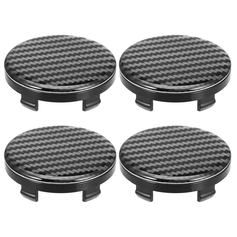 A ABSOPRO 4 Stück Auto Rad Reifen Mitte Naben Abdeckung 60mm Durchm. 5 Clips Schwarz von A ABSOPRO