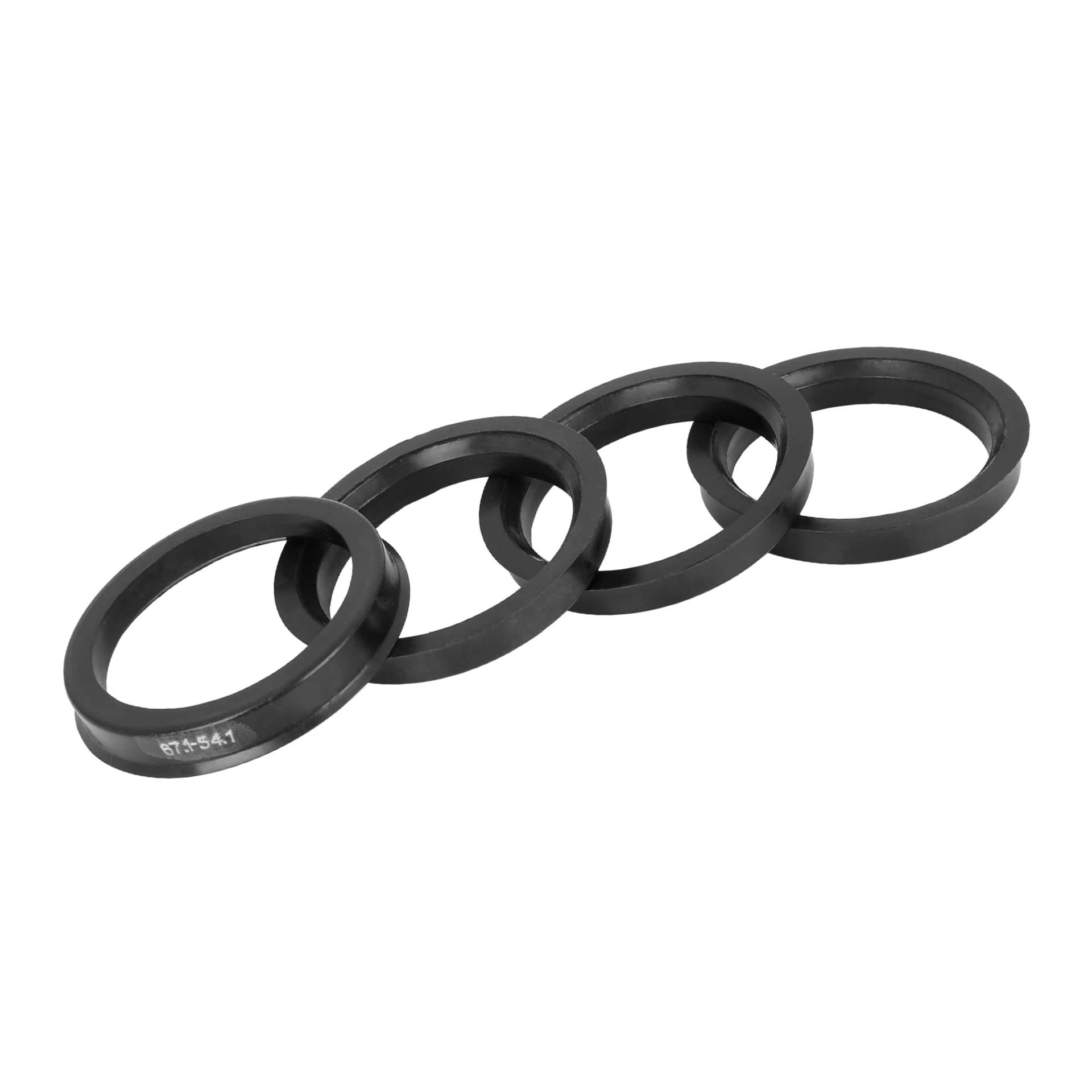 A ABSOPRO 4 Stück Naben Zentrierte Ringe 67.1mm bis 54.1mm Kunststoff Schwarz von A ABSOPRO