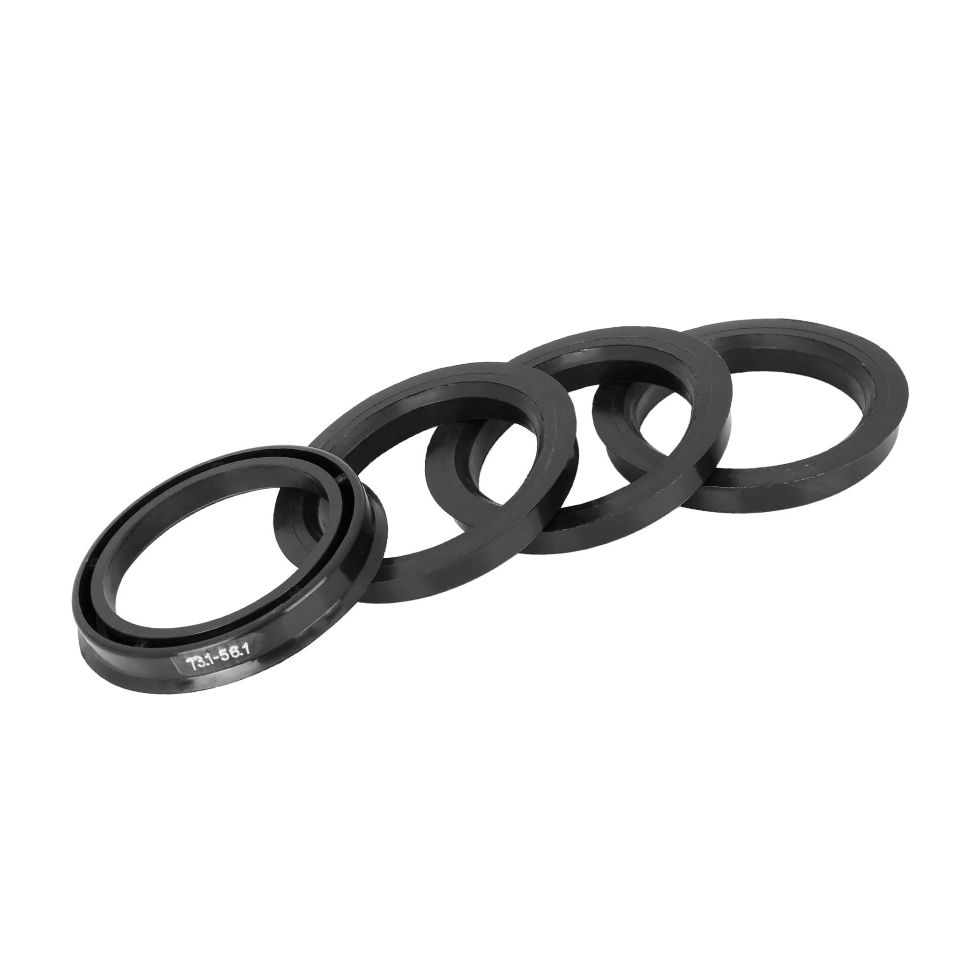 A ABSOPRO 4 Stück Naben Zentrierte Ringe 73.1mm bis 56.1mm Kunststoff Schwarz von A ABSOPRO