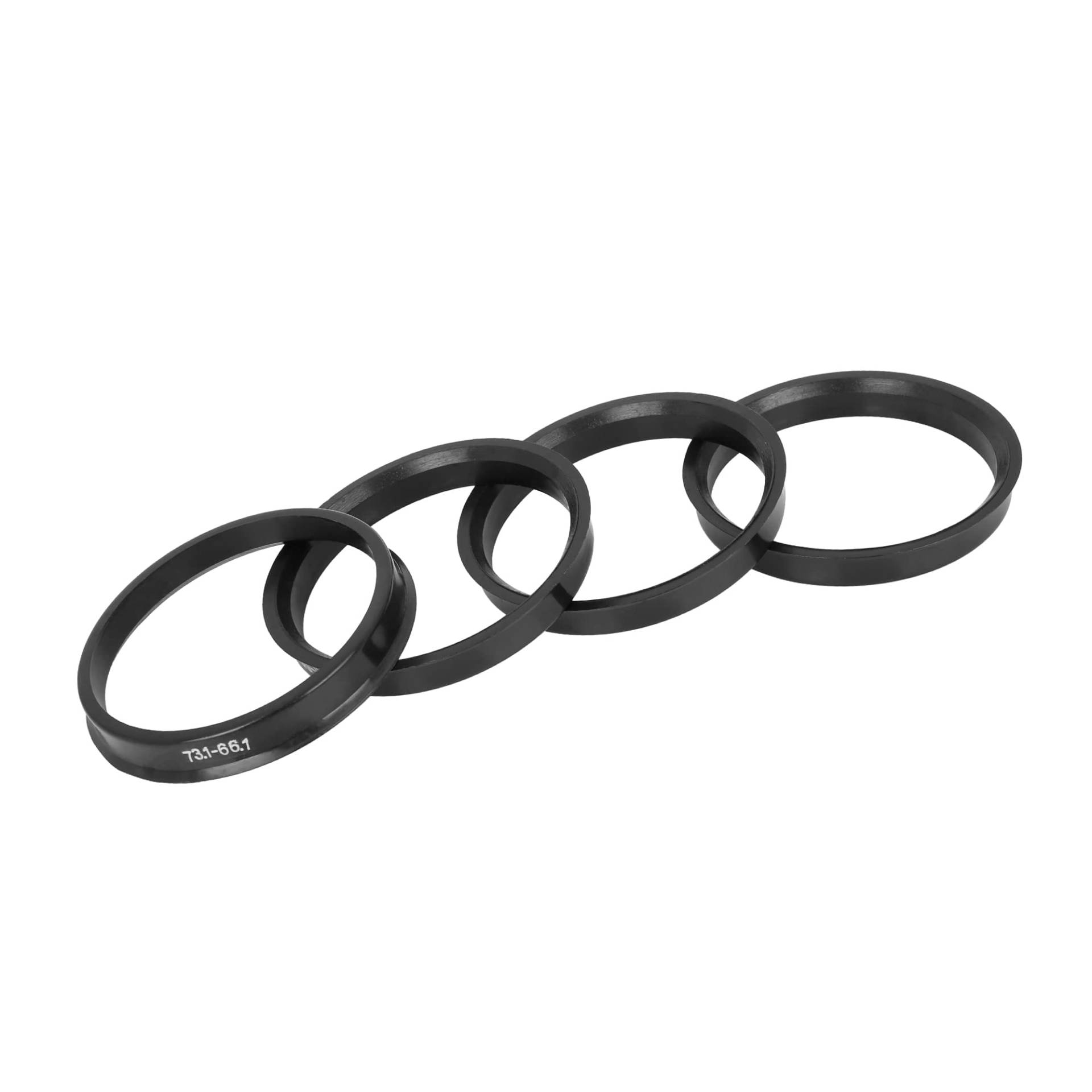 A ABSOPRO 4 Stück Naben Zentrierte Ringe 73.1mm bis 66.1mm Kunststoff Schwarz von A ABSOPRO