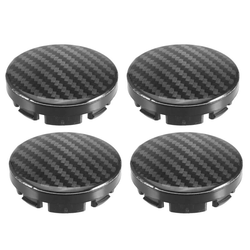 A ABSOPRO 4 Stück Nabendeckel 56mm Universal Radnabenkappen Radnabenabdeckung, Schwarz Felgenkappen OD 56mm ID 51mm von A ABSOPRO