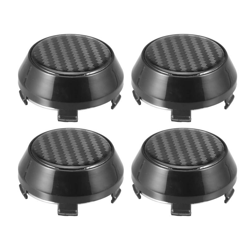 A ABSOPRO 4 Stück Felgenkappen, Nabendeckel OD 60mm ID 56mm Radnabenkappen Universal Schwarz Nabenkappen für Felgen Radnaben von A ABSOPRO