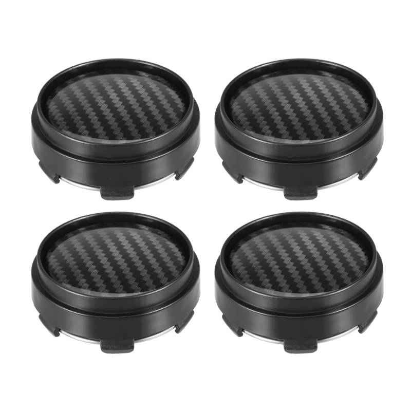A ABSOPRO 4 Stück Felgenkappen, Nabendeckel OD 66mm ID 61mm Radnabenkappen Universal Schwarz Nabenkappen für Felgen Radnaben von A ABSOPRO