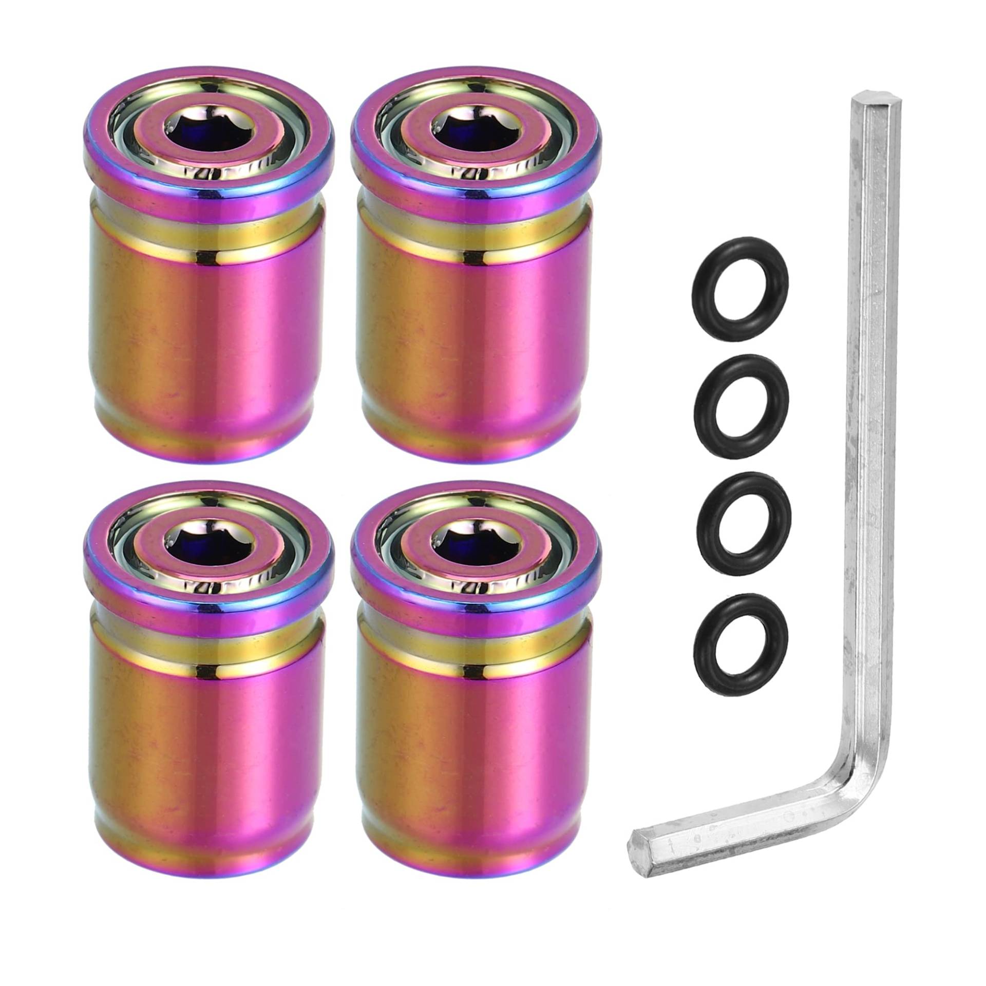 A ABSOPRO 4 Stück Radreifen Ventilschaft Kappe Universal mit Schraubenschlüssel Multifarbe A ABSOPRO 4 Stück Radreifen Ventilschaft Kappe Universal mit Schraubenschlüssel Multifarbe von A ABSOPRO
