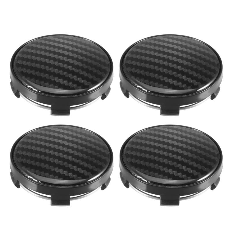 A ABSOPRO 4 Stück Nabendeckel 60mm Universal Radnabenkappen Radnabenabdeckung, Schwarz Felgenkappen OD 60mm ID 56mm von A ABSOPRO