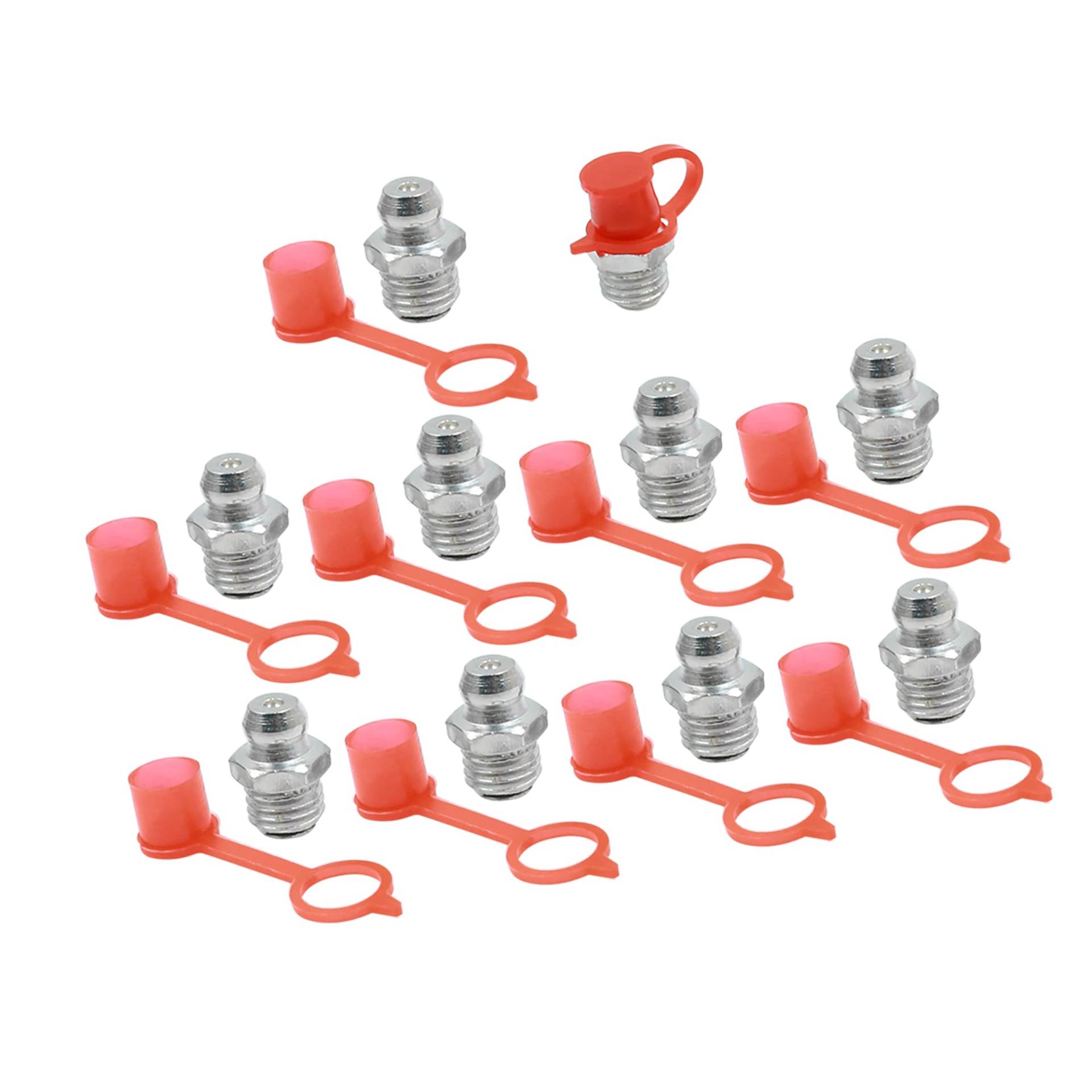 A ABSOPRO 5 Stück Auto M8 Gerade Winkelfett Nippel Fittings mit Staub Kappe A ABSOPRO 5 Stück Auto M8 Gerade Winkelfett Nippel Fittings mit Staub Kappe von A ABSOPRO