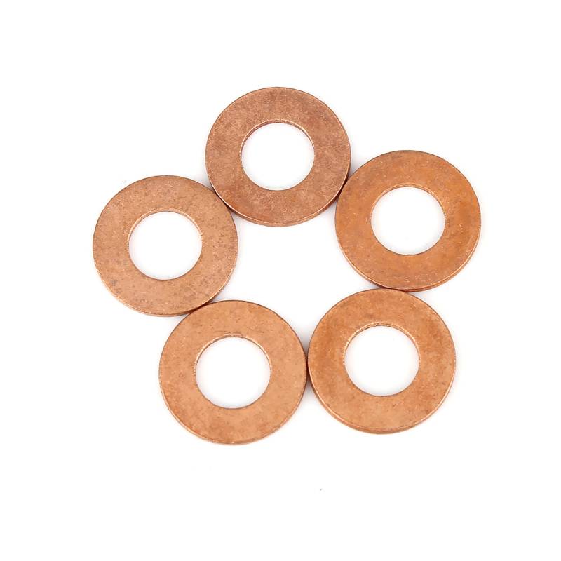 A ABSOPRO 5 Stück Kupfer Scheibe Ersatz 10 x 21 x 1.5mm Flache Dichtung Ring von A ABSOPRO