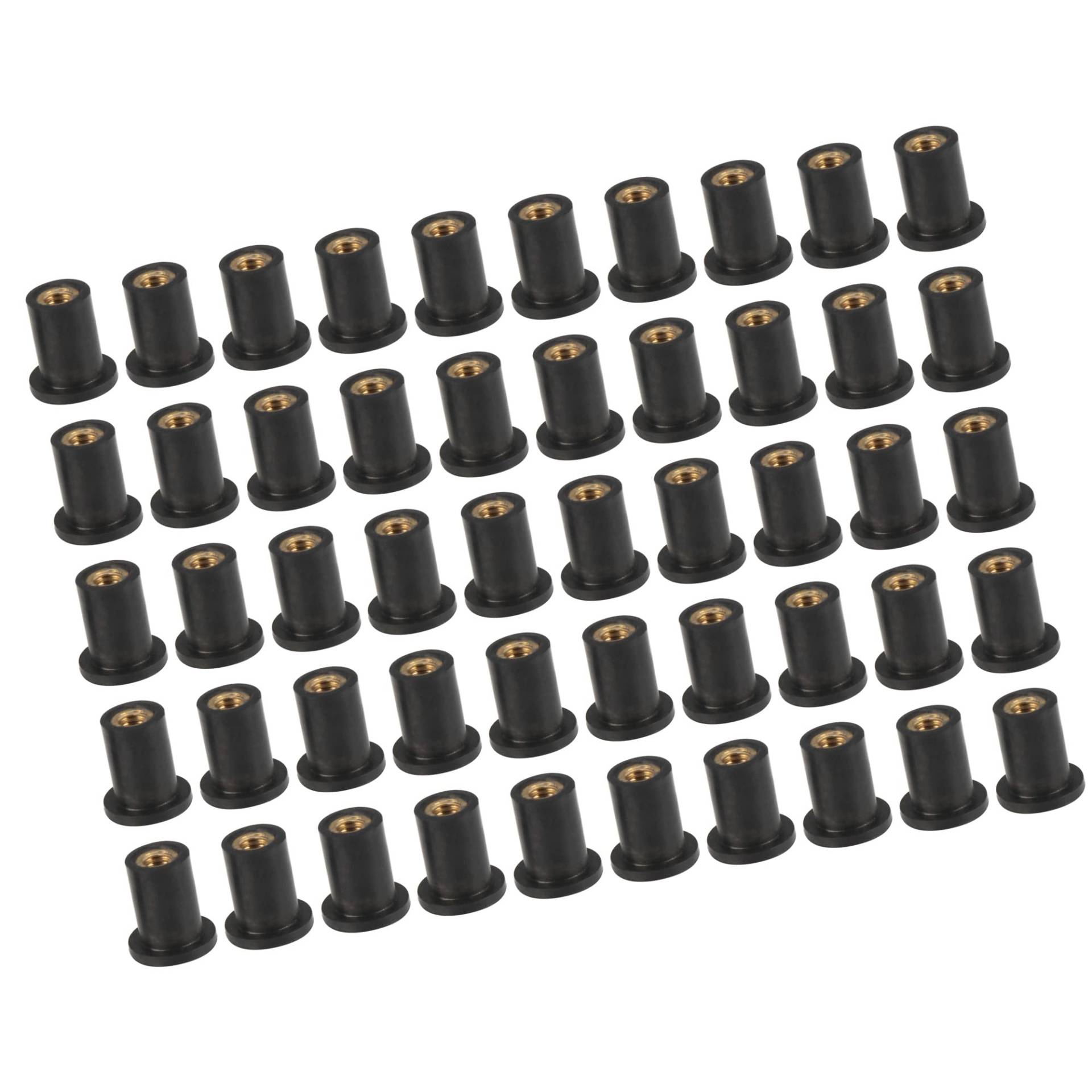 A ABSOPRO 50 Stück M4 Gerade Windschutzscheibe Schrauben Mutter Schwarz Gummi A ABSOPRO 50 Stück M4 Gerade Windschutzscheibe Schrauben Mutter Schwarz Gummi von A ABSOPRO