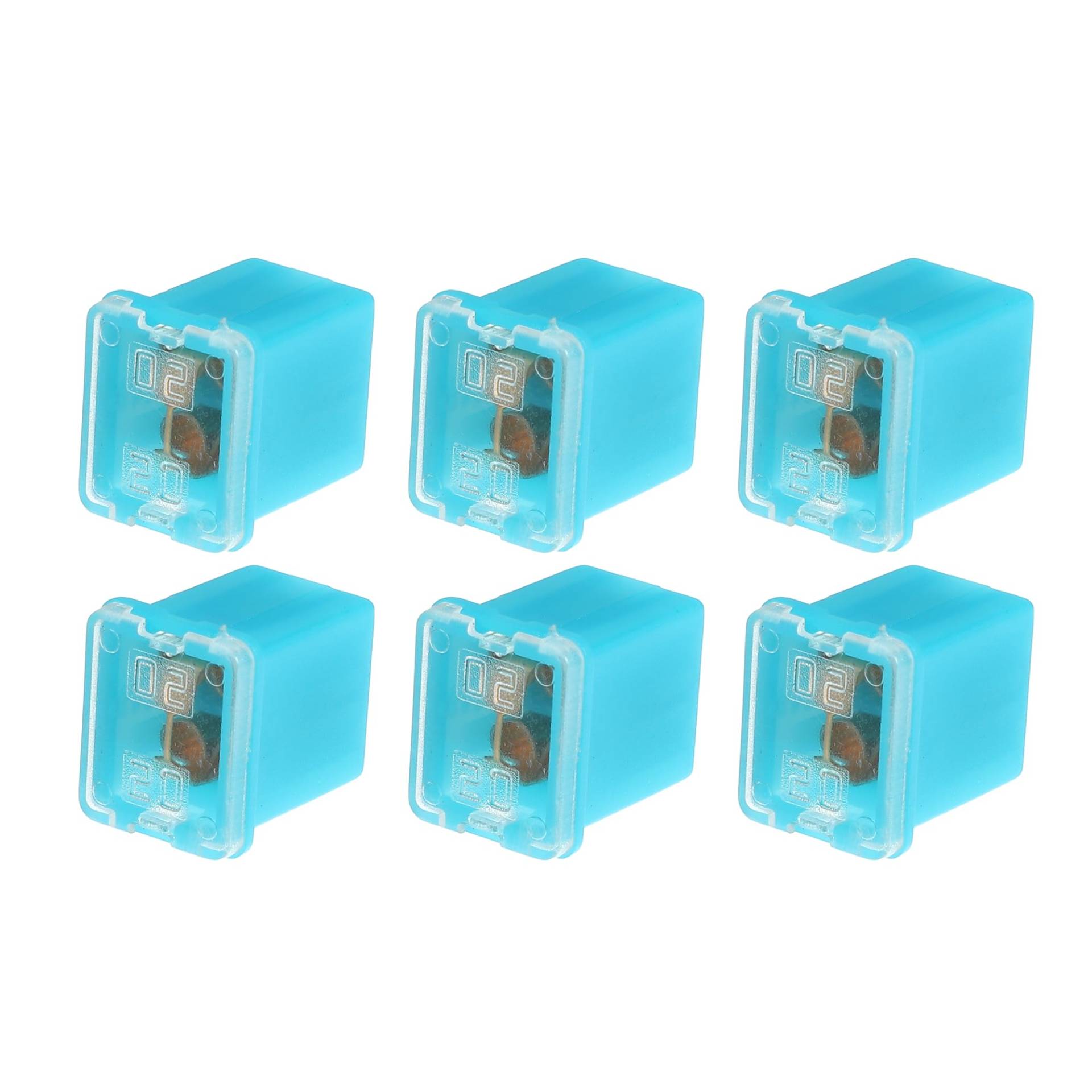 A ABSOPRO 6 Stück Mini Kasten Förmige Sicherung 20 Ampere Universell für PKW LKW 20A A ABSOPRO 6 Stück Mini Kasten Förmige Sicherung 20 Ampere Universell für PKW LKW 20A von A ABSOPRO