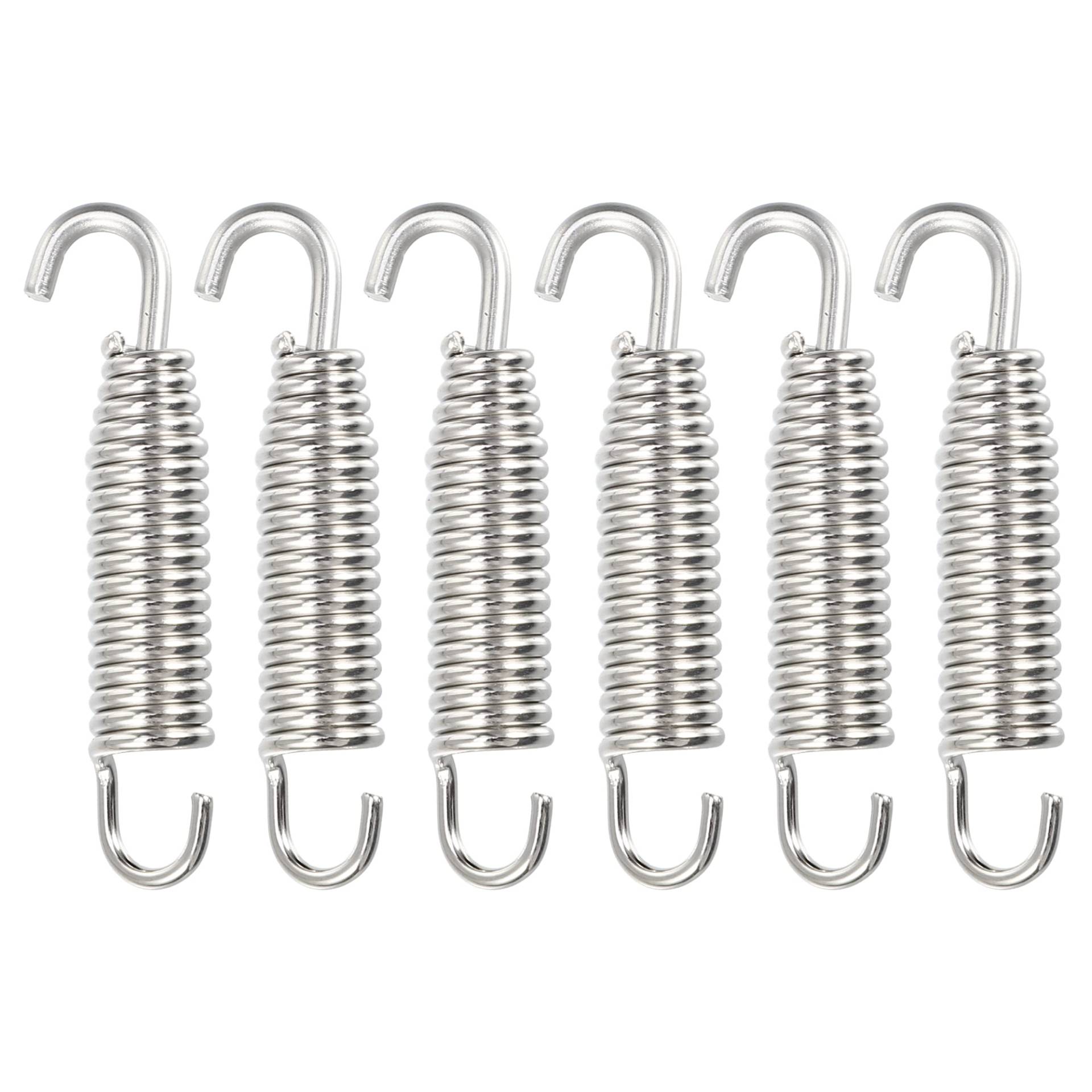 A ABSOPRO 6 Stück Motorrad Auspuff Feder Schalldämpfer Auspuffrohr Feder Auspufffedern 58mm Silber A ABSOPRO 6 Stück Motorrad Auspuff Feder Schalldämpfer Auspuffrohr Feder Auspufffedern 58mm Silber von A ABSOPRO