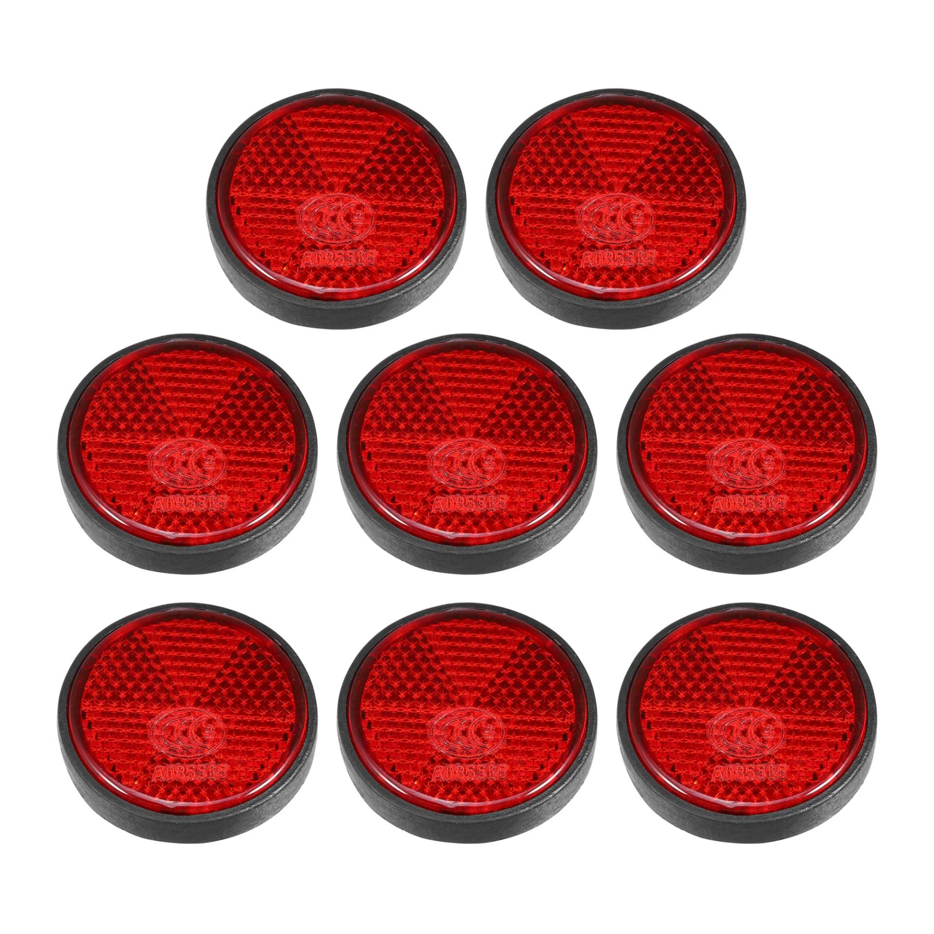 A ABSOPRO 8 STK. Runde Sicherheit Speiche Reflektierende Selbstklebende Reflektor 44mm Rot von A ABSOPRO