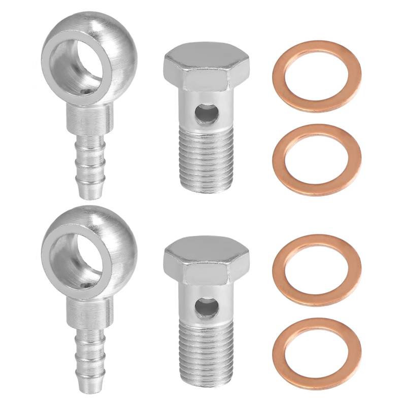 A ABSOPRO 2 Sätze Hohlschraube M14x1,5 Banjo Bolzen Adapter Motorrad Hohlschrauben Unterlegscheiben für Bremssattel Hauptbremszylinder von A ABSOPRO