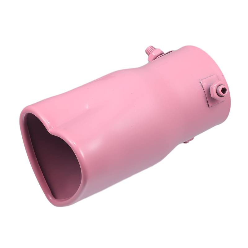 A ABSOPRO Auto Auspuffendstück herzförmig 2,48 Zoll Außendurchmesser 2,64x2,36 Zoll Auslass 5,43 Zoll Länge Gerade Aufschraubbarer Schalldämpfer Tipp Metall Pink von A ABSOPRO