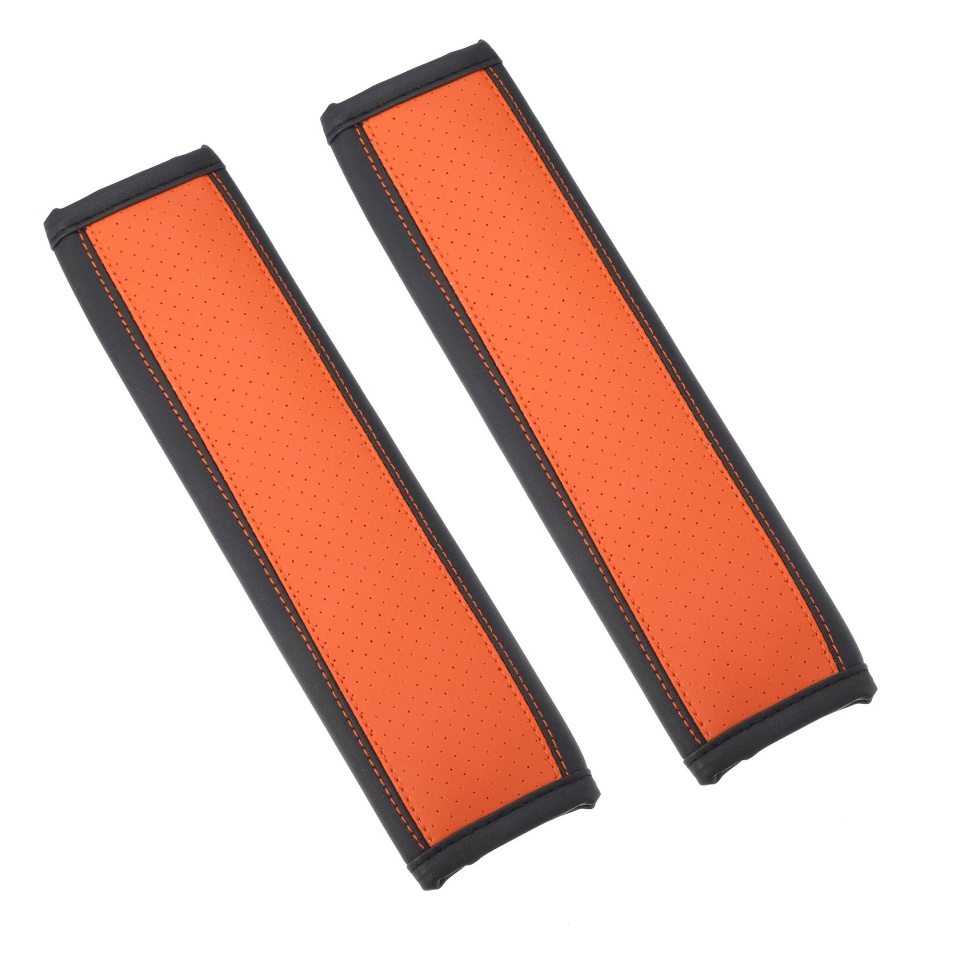 A ABSOPRO Auto Sicherheit Sicherheitsgurt Schulter Pad Harness Leder Orange (Set von 2) von A ABSOPRO