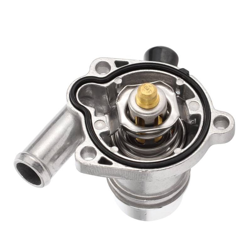 A ABSOPRO Auto Thermostat Nr. 55593034 Motorkühlmittel-Thermostatgehäuse für Chevrolet Cruze 2011-2016 Aluminiumlegierung Silberton Langlebig von A ABSOPRO