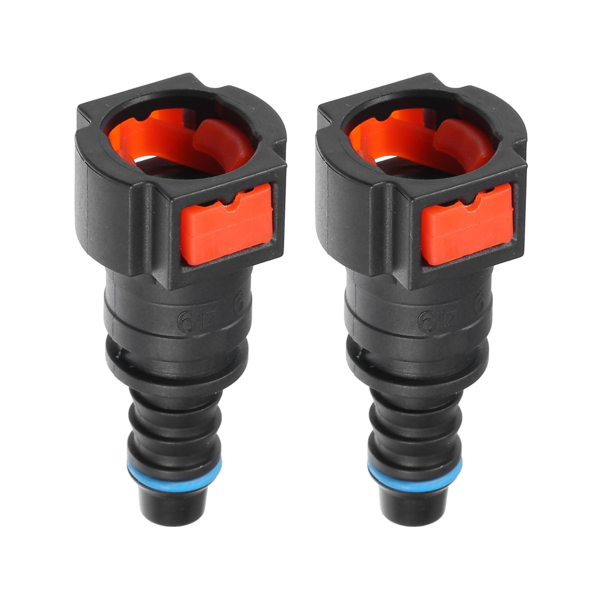 A ABSOPRO Kraftstoffleitungs-Schnellverschluss-Verbinder für Autos Gerade 3/8" 9,49mm SAE auf 5/16" 8mm Schlauchtrennung Kunststoff Rot (Set von 2). von A ABSOPRO
