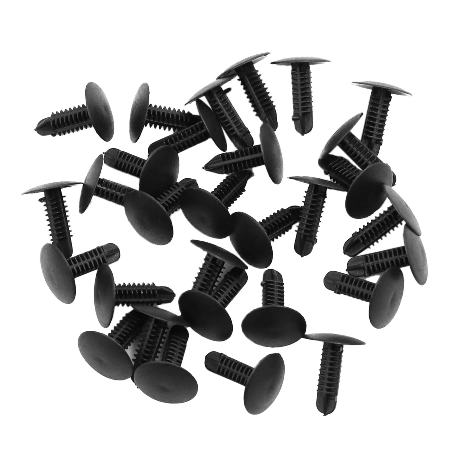 A ABSOPRO Kunststoffnieten 5mm Kunststoff Schwarz (Set von 30) von A ABSOPRO