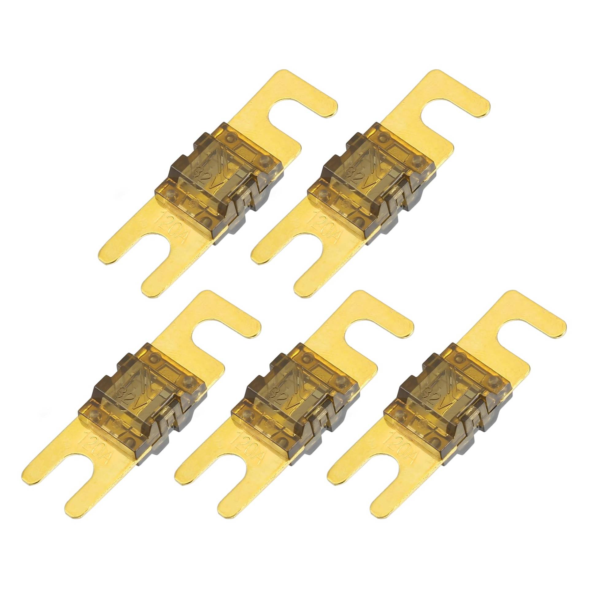 A ABSOPRO Mini ANL Sicherungen 120A / Audio CD Sicherung für Autos / 5 Stück Goldton Braun A ABSOPRO Mini ANL Sicherungen 120A / Audio CD Sicherung für Autos / 5 Stück Goldton Braun von A ABSOPRO