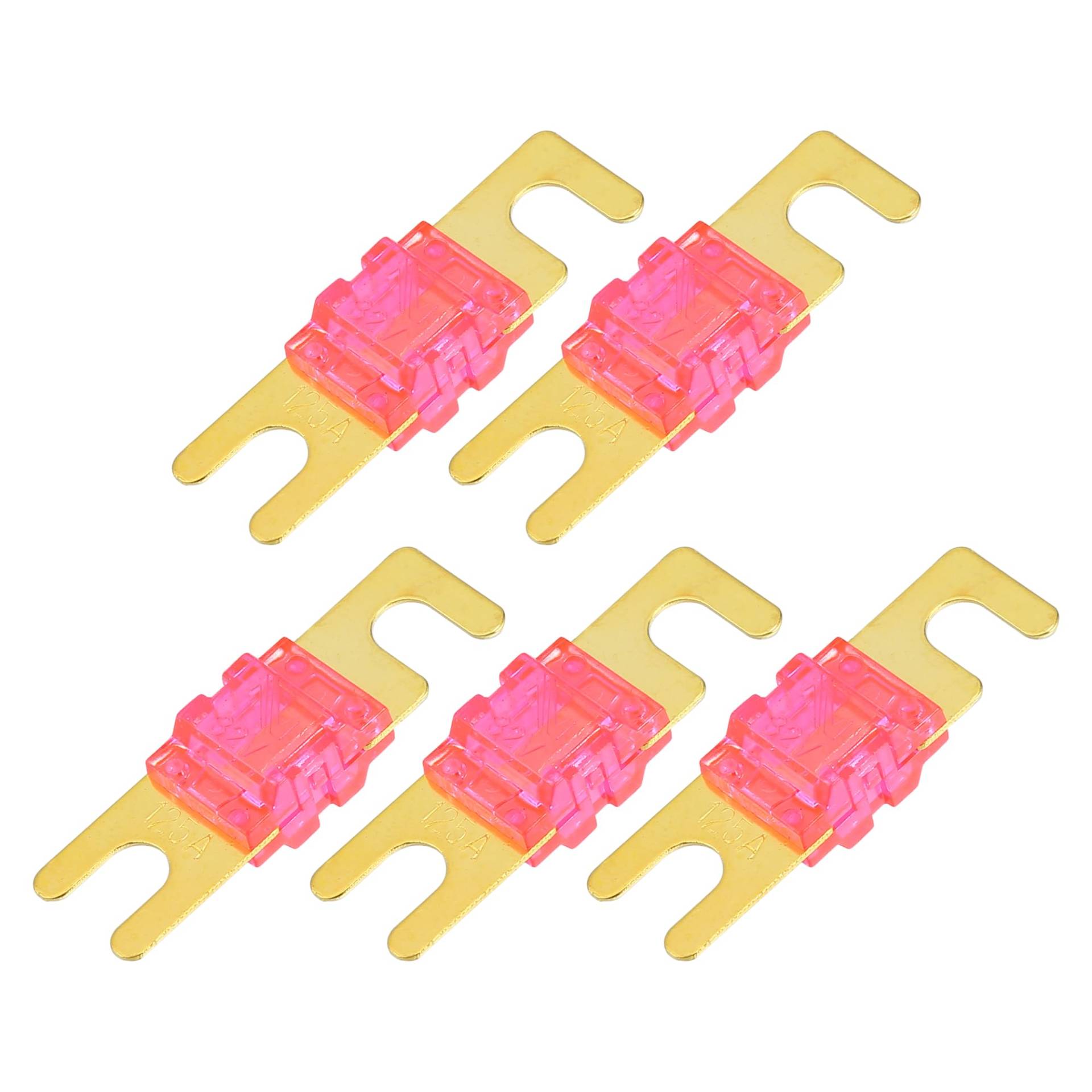 A ABSOPRO Mini ANL Sicherungen 125A / Audio CD Sicherung für Auto / 5 Stück Goldton Pink A ABSOPRO Mini ANL Sicherungen 125A / Audio CD Sicherung für Auto / 5 Stück Goldton Pink von A ABSOPRO