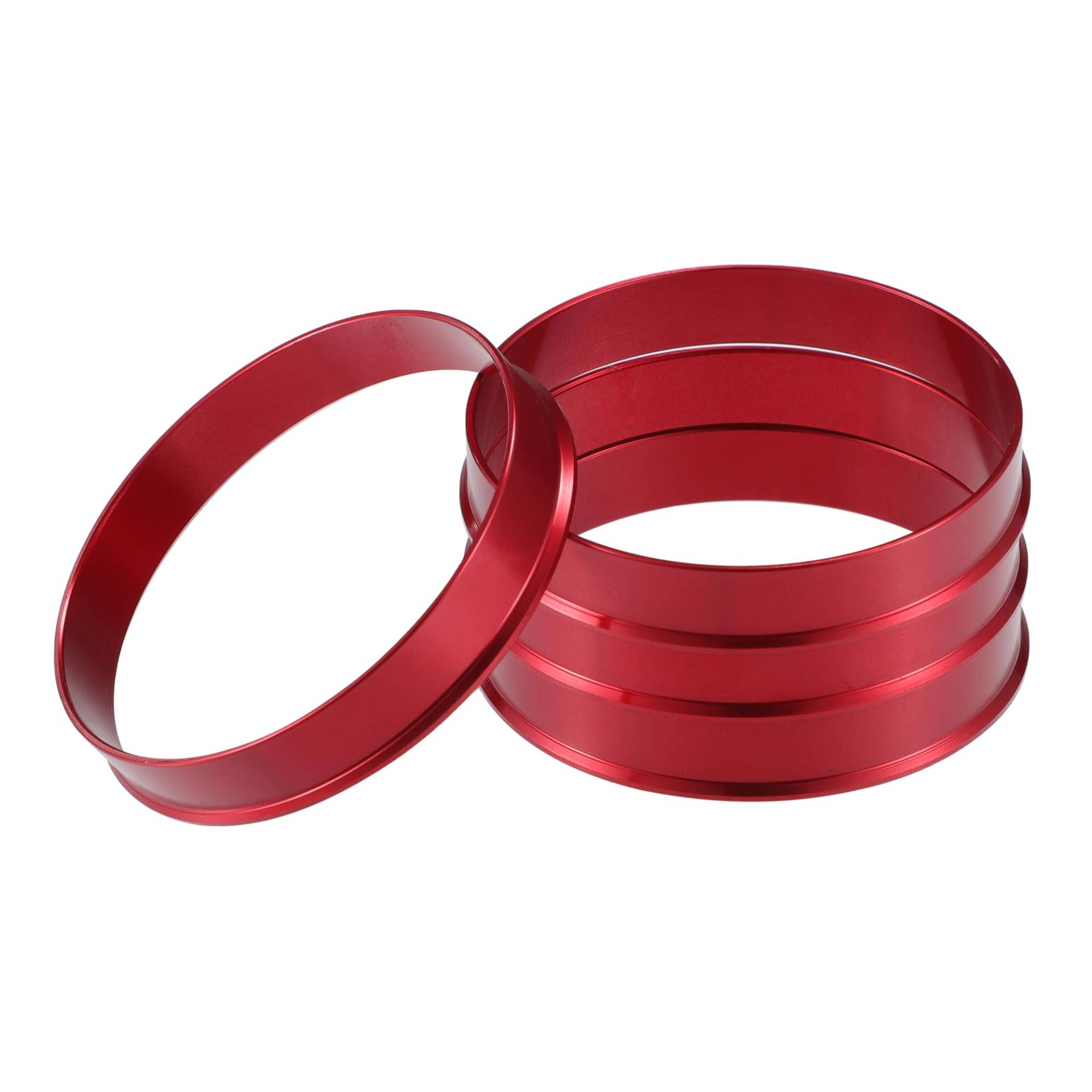 A ABSOPRO Radnaben-Zentrierringe OD 56,1 mm auf ID 54,1 mm Radnaben-Zentrierringe Radsitz-Zentrierungsabstandshalter aus Aluminiumlegierung Rot (Set aus 4 Stück) von A ABSOPRO