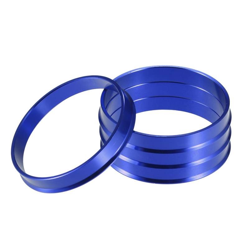 A ABSOPRO Radnaben-Zentrierringe OD 64,1 mm auf ID 60,1 mm Radnaben-Zentrierringe Radsitz-Zentrierungsabstandshalter aus Aluminiumlegierung Blau (Set aus 4 Stück) von A ABSOPRO