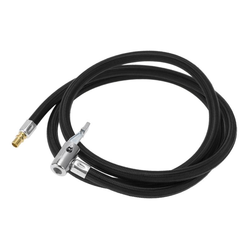 A ABSOPRO Reifenfüller-Verlängerungsrohr Langlebig 145cm M8x0.8 15,5mm OD Luftkompressor-Verlängerungsschlauchadapter Reifenventil Nylon Schwarz 1 Stück von A ABSOPRO