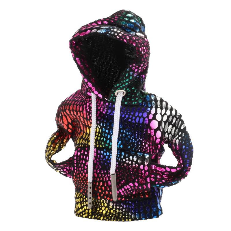 A ABSOPRO Universaler Schaltknaufbezug Reflektierendes Muster Schaltknauf-Hoodie Schalthebelknauf-Hoodie für Auto Wohnmobil LKW SUV Stoff Schwarz von A ABSOPRO