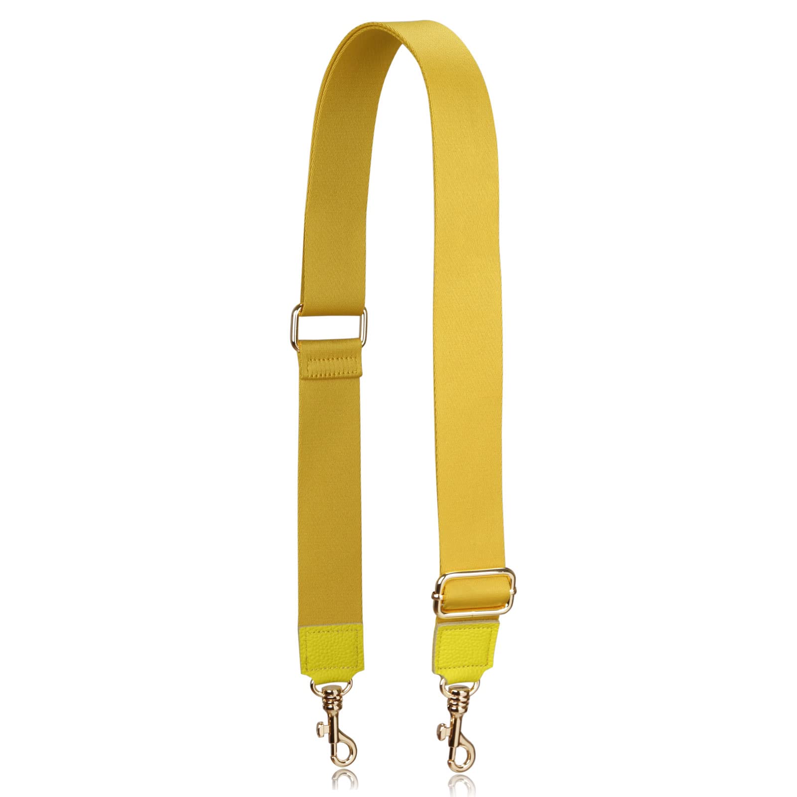 Allzedream Handtasche Riemen Verstellbarer Ersatz Umhängetaschen Breite Taschengurte (Gelb-Lederende) von A ALLZEDREAM