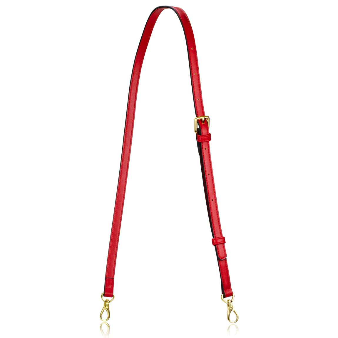 Allzedream Taschengurt Leder Umhängetasche Einstellbar Gurt Zum Wechseln Damen Schultertaschen (Rot) von A ALLZEDREAM