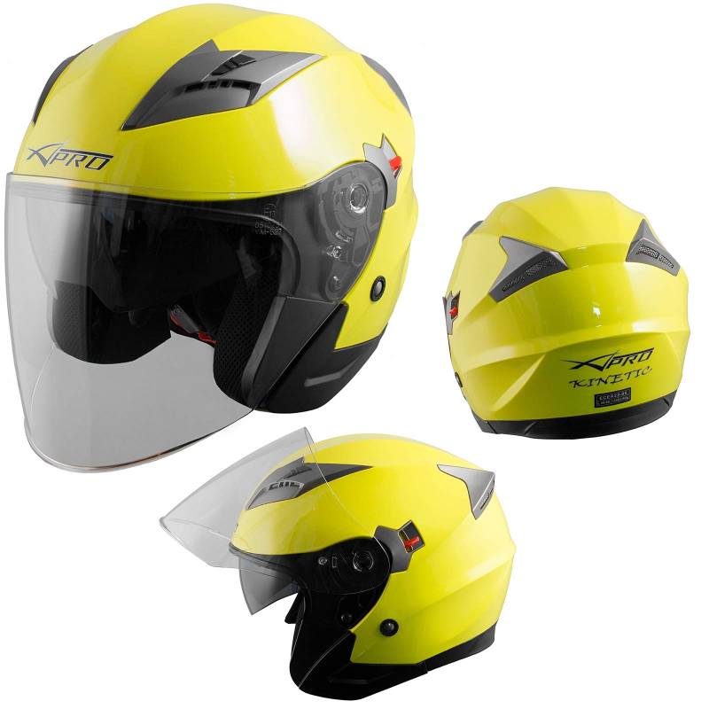Motorradhelm Helm Sturzhelm Jethelm Roller Innensonnenblende Visier Fluo XL von A-PRO SRL