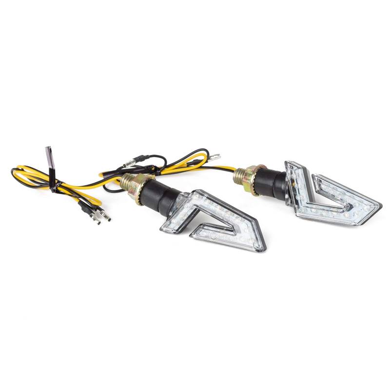 A-Pro 2x Blinker Schwarz Universal Motorrad Led Roller 12V E-Geprüft Schwarz von A-PRO SRL