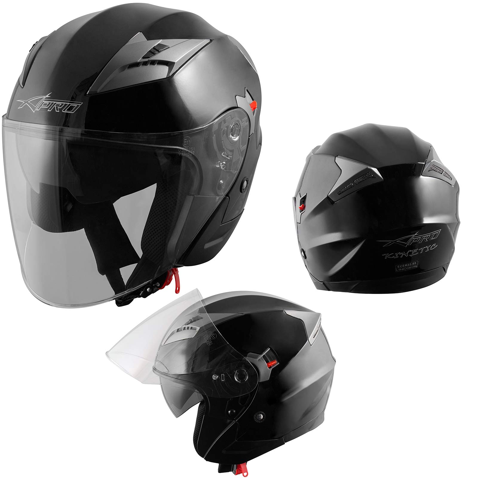 Motorradhelm Helm Sturzhelm Jethelm Roller Innensonnenblende Visier Schwarz XS Motorradhelm Helm Sturzhelm Jethelm Roller Innensonnenblende Visier Schwarz XS von A-PRO SRL