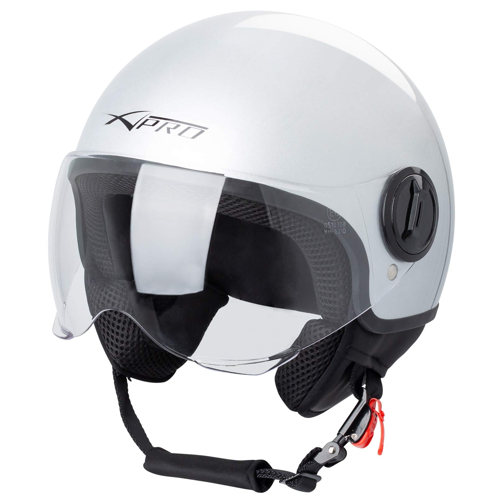 Motorradhelm Motorrad Roller Jet Helm Demi Avio Viser Homologiert SonicMoto Silber XS Motorradhelm Motorrad Roller Jet Helm Demi Avio Viser Homologiert SonicMoto Silber XS von A-PRO SRL