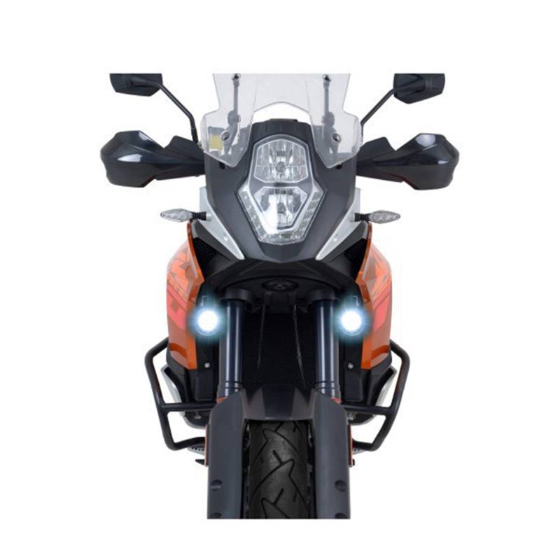 A-Parts Kit LED-Strahler zugelassen für KTM 1050 Adventure / 1190 Adventure / 1190 Adventure R / 1290 Superadventure / 1290 Superadventure R, Schwarz von A-Parts