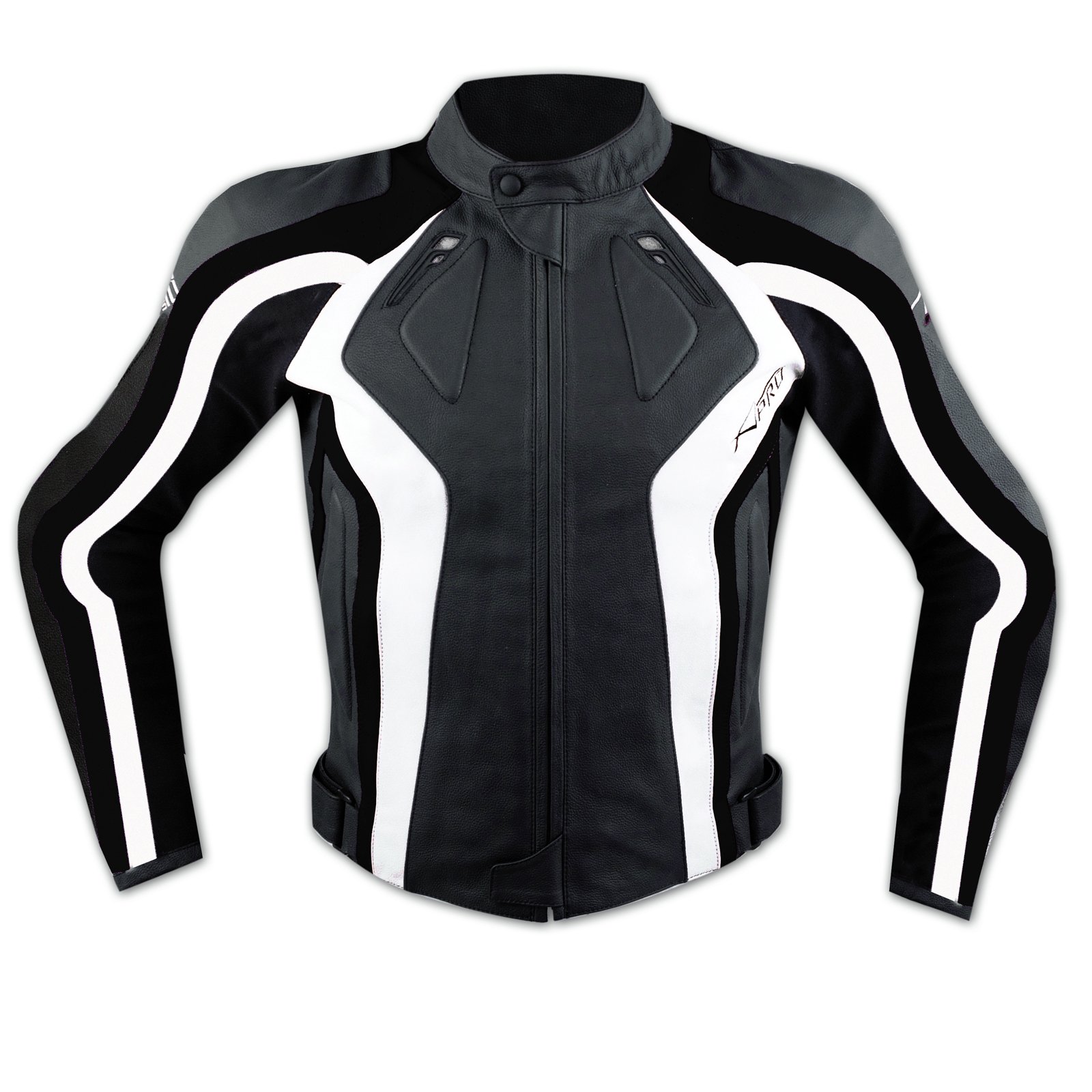 A-Pro Biker Motorcycle Ladies CE Armours Sport Leather Tour Jacket Quality White S von A-Pro