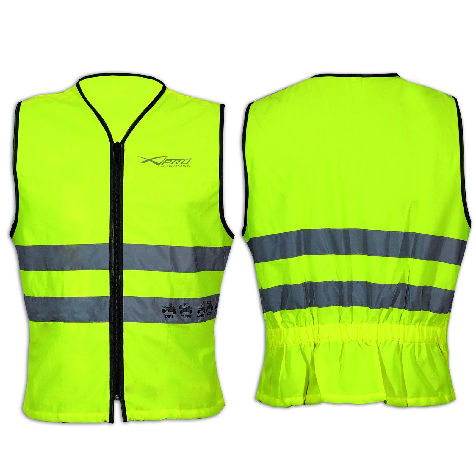 A-Pro Bright Vest Hi Vis Motorcycle Mortorbike Scooter Quad Gilet High Visibility M von A-Pro