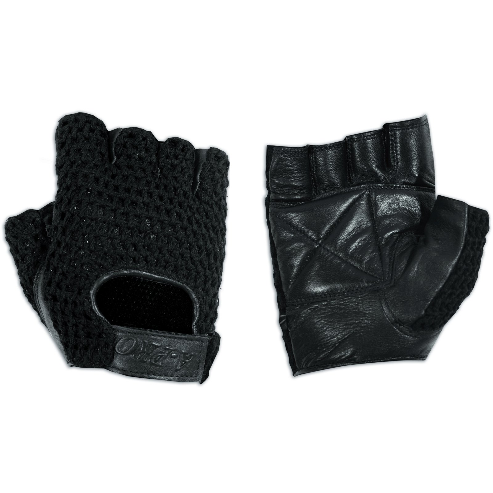 A-Pro Fingerless Biker Gloves Soft Net leather Cowhide Motorbike Punk Drive Black 3XL von A-Pro